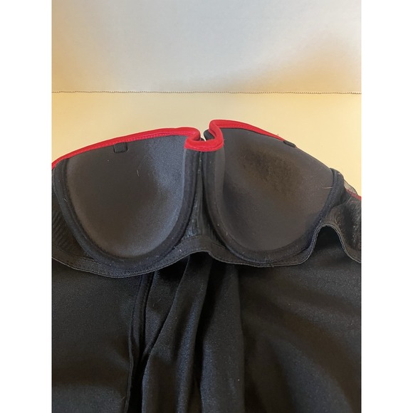 Playboy Intimates Corset Bustier Top Black & Red Lace Up Hook & Eye M - Picture 8 of 14